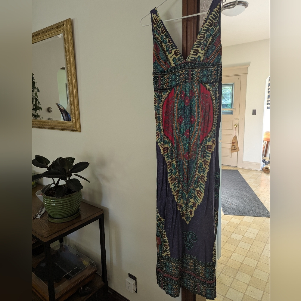 Tinley - Bohemian Multicolor Maxi Dress Size Small
